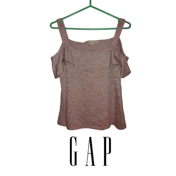 Gap Pink Cold Shoulder Top - Picture 1 of 5